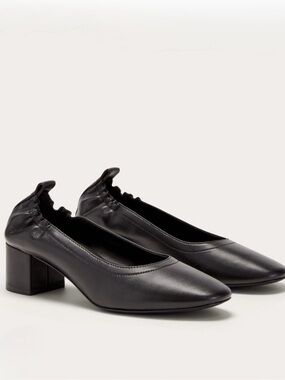 New Everlane The Day Heel Black Leather Size 9